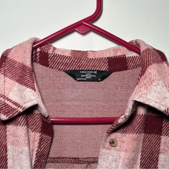 Member’s Mark Cozy Button Up Fleece Plaid Layering Shirt Shacket XS - Picture 11 of 16